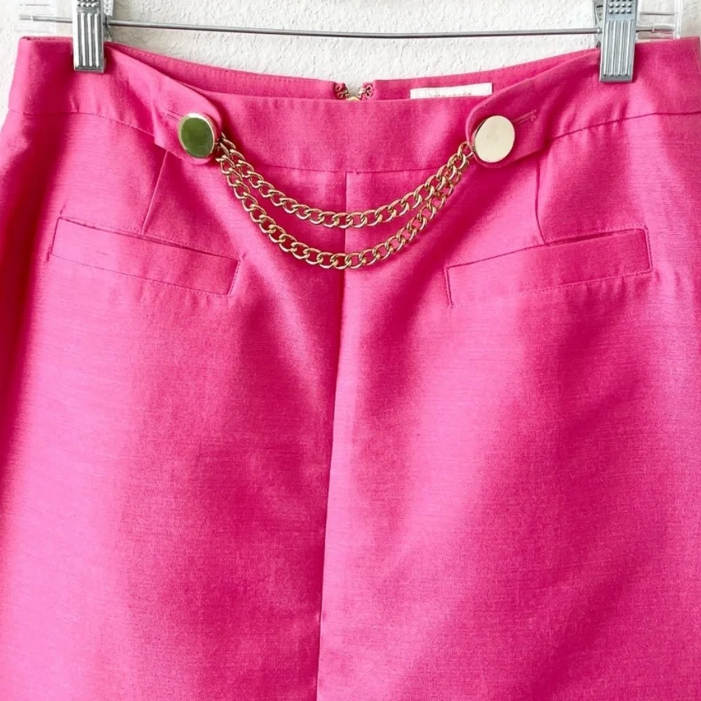 Kate Spade Alexandra Chain Detail Pencil Skirt in Pink